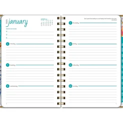 2025 Global Printed Products 5.5" x 8" Weekly & Monthly Planner, Paperboard Cover, Multicolor (SPLS25-58-20)