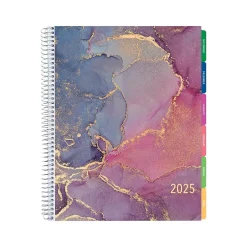 2025 Global Printed Products 8.5" x 11" Weekly & Monthly Planner, Plastic Cover, Purple/Blue (LAMF-RY25-35)