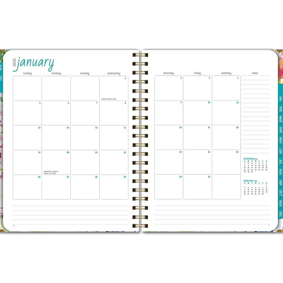 2025 Global Printed Products 8.5" x 11" Weekly & Monthly Planner, Paper Cover, Multicolor (SPLS25-8511-20)