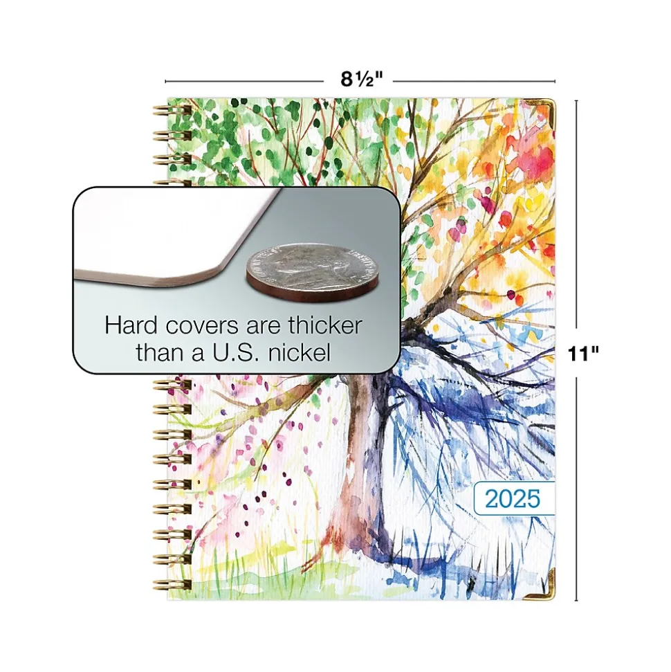 2025 Global Printed Products 8.5" x 11" Weekly & Monthly Planner, Paper Cover, Multicolor (SPLS25-8511-20)