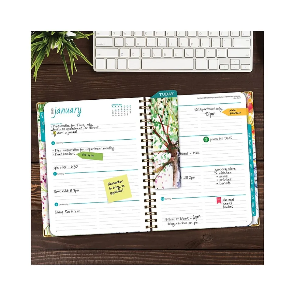 2025 Global Printed Products 8.5" x 11" Weekly & Monthly Planner, Paper Cover, Multicolor (SPLS25-8511-20)