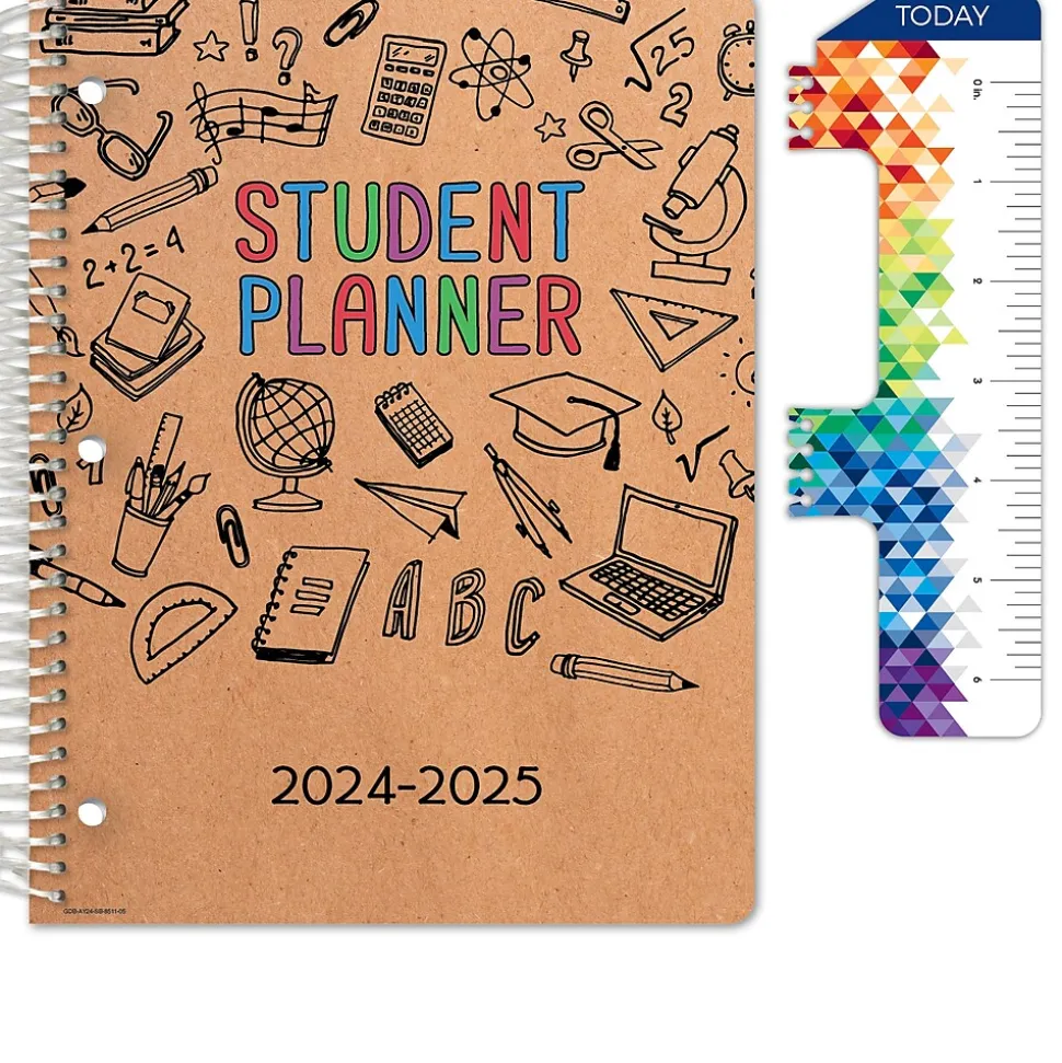 2024-2025 Global Printed Products 8.5" x 11" Academic Year Planner, Paper Cover, Multicolor (AY24SB851105-CP)