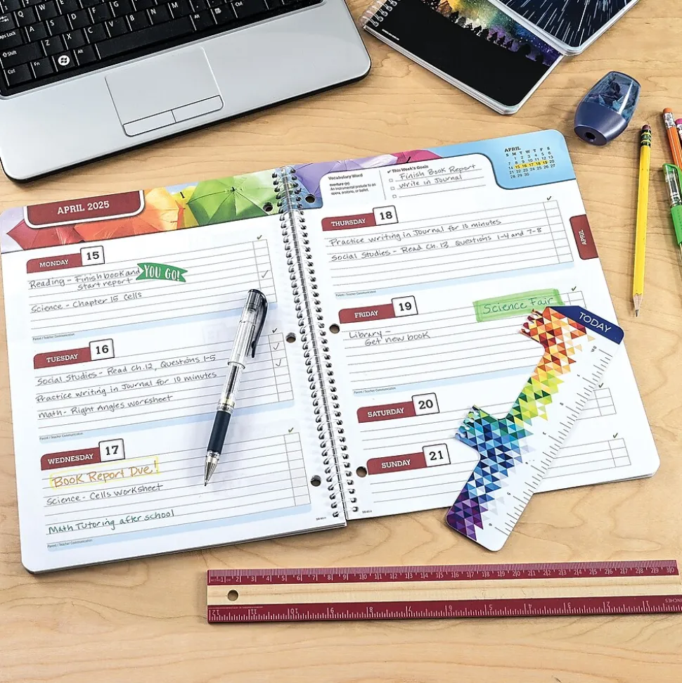 2024-2025 Global Printed Products 8.5" x 11" Academic Year Planner, Paper Cover, Multicolor (AY24SB851105-CP)