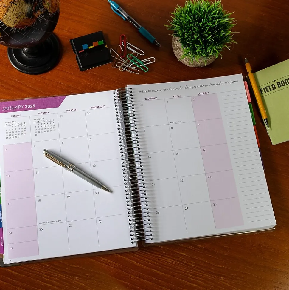 2024-2025 Global Printed Products Deluxe Teacher 8.5" x 11" Academic Year Planner, Paper Cover, Multicolor (DTP-AY24-0012)