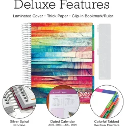 2024-2025 Global Printed Products Deluxe Teacher 8.5" x 11" Academic Year Planner, Paper Cover, Multicolor (DTP-AY24-0044)