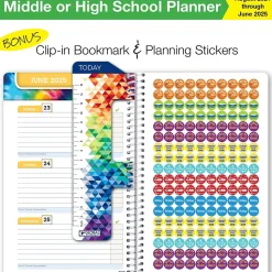 2024-2025 Global Printed Products 5.5" x 8.5" Academic Year Planner, Paper Cover, Multicolor (AY24SB558505-CP)