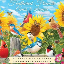 2025 Hopper Studios Feathered Friends Amis a Plumes 12" x 12" Monthly Wall Calendar (9781773728223)