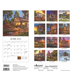 2025 Hopper Studios Vintage Country 12" x 12" Monthly Wall Calendar (9781773728186)
