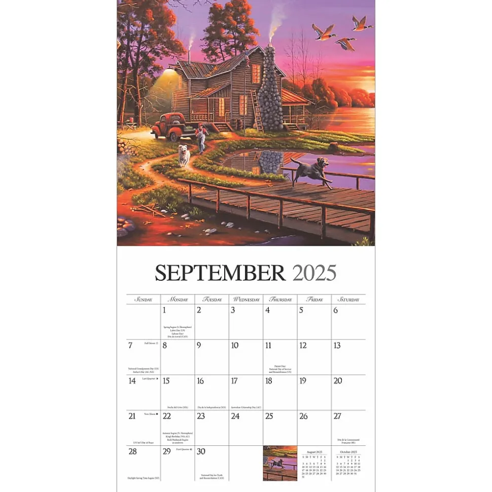 2025 Hopper Studios Vintage Country 12" x 12" Monthly Wall Calendar (9781773728186)