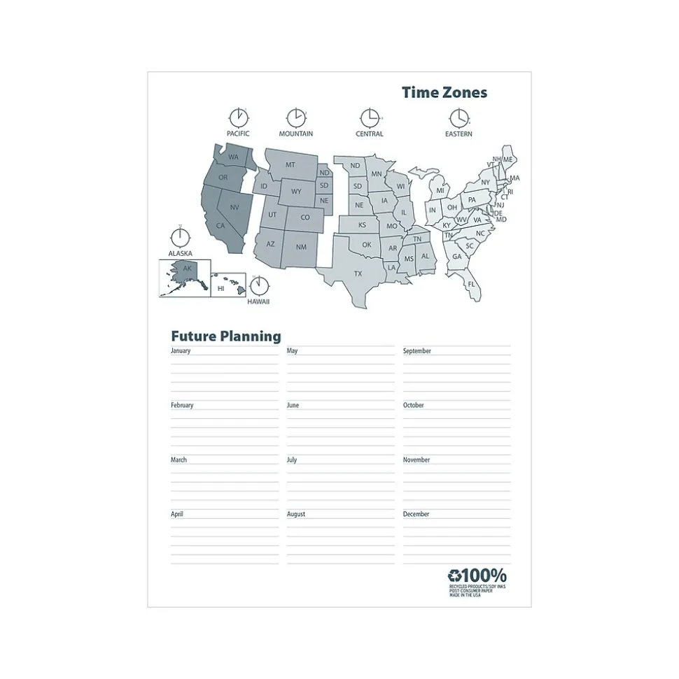 2024-2025 House of Doolittle 8.5" x 11" Academic Monthly Planner, Leatherette Cover, Black (26502-25)