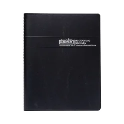 2024-2025 House of Doolittle 8.5" x 11" Academic Weekly Appointment Book, Leatherette Cover, Black (257202-25)