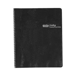 2025 House of Doolittle 8.5" x 11" Daily 8-Person Group Practice Planner, Faux Leather Cover, Black (28102-25)