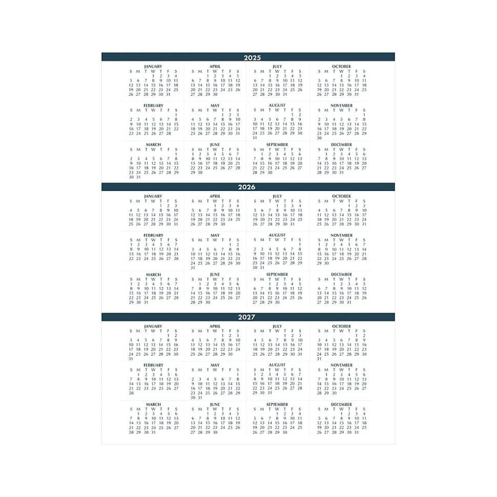 2025 House of Doolittle 8.5" x 11" Daily 4-Person Group Practice Planner, Faux Leather Cover, Black (28292-25)