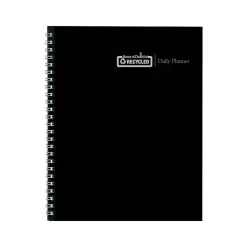 2025 House of Doolittle 8.5" x 11" Daily 4-Person Group Practice Planner, Faux Leather Cover, Black (28202-25)