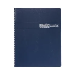 2025 House of Doolittle 8.5" x 11" Monthly Planner, Faux Leather Cover, Blue (26207-25)