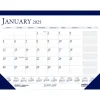 2025 House of Doolittle 22" x 17" Monthly Desk Pad Calendar, White/Blue (164-25)