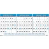 2025 House of Doolittle 17" x 8" Three-Month Wall Calendar, White/Blue (3647-25)