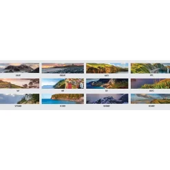 2025 House of Doolittle Earthscapes Coastlines 18.5" x 13" Monthly Desk Pad Calendar (1786-25)