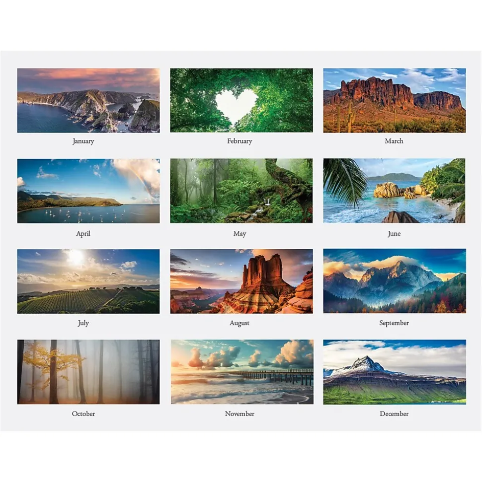 2025 House of Doolittle Earthscapes Scenic 12" x 16.5" Monthly Wall Calendar (378-25)