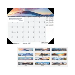 2025 House of Doolittle Earthscapes Mountains of the World 22" x 17" Monthly Desk Pad Calendar (176-25)