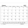 2025 House of Doolittle Economy 17" x 22" Monthly Desk Pad Calendar Refill, White/Black (126-25)