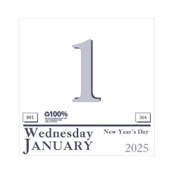 2025 House of Doolittle Today 6.5" x 9" Daily Wall Calendar, White/Blue (310-25)