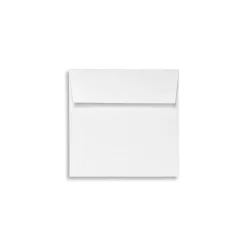 80 lb 5 3/4" x 5 3/4" Recycled Peel & Press Square Envelopes, White, 1000/Box