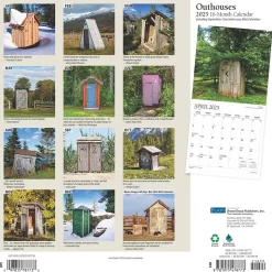 2025 Plato Outhouses 12" x 12" Monthly Wall Calendar (9781975478773)