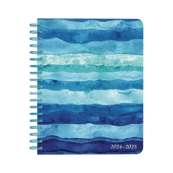 2024-2025 Plato Seaside Currents 6" x 7.75" Academic & Calendar Weekly Planner, Paperboard Cover, Multicolor (9781975480424)