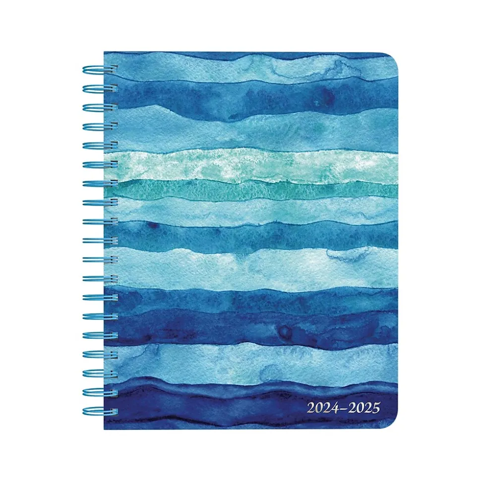 2024-2025 Plato Seaside Currents 6" x 7.75" Academic & Calendar Weekly Planner, Paperboard Cover, Multicolor (9781975480424)