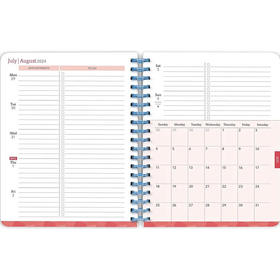 2024-2025 Plato Seaside Currents 6" x 7.75" Academic & Calendar Weekly Planner, Paperboard Cover, Multicolor (9781975480424)