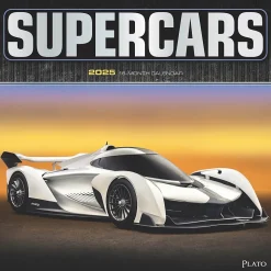2025 Plato Supercars 12" x 12" Monthly Wall Calendar (9781975480776)