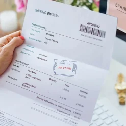 2000 Plus 2-Color Paid Dater, Blue and Red Ink (011033)