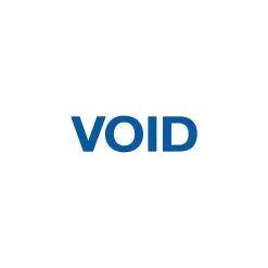 2000 Plus Green Line Pre-Inked Stamp, VOID, Blue Ink (098373)