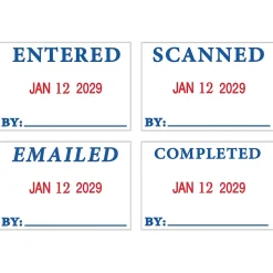 2000 Plus 4-in-1 Date Stamp, Blue and Red Ink (011098)