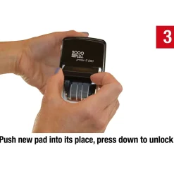 2000 Plus 4-in-1 Date Stamp, Scanned, Completed, Entered, Emailed, Blue and Red Ink (011098)