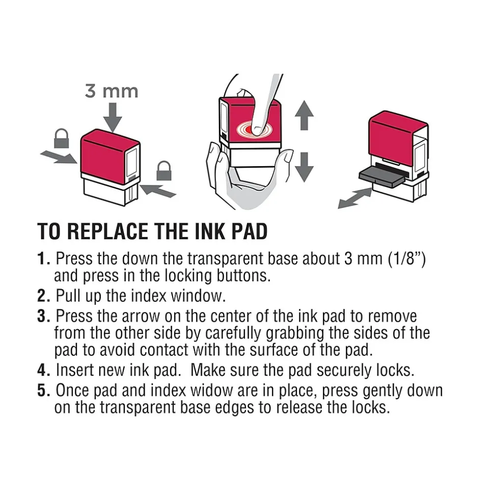 2000 Plus Printer 30 Pre-Inked Stamp Set, Letters/Numbers, Black Ink (031557)
