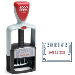 2000 Plus S-360 Self-Inking RECEIVED Rectangle Stamp, Blue/Red Ink (011034)