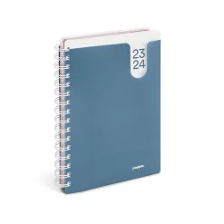2023-2024 Poppin 6" x 8.5" Academic Weekly & Monthly Planner, Slate Blue (109413)