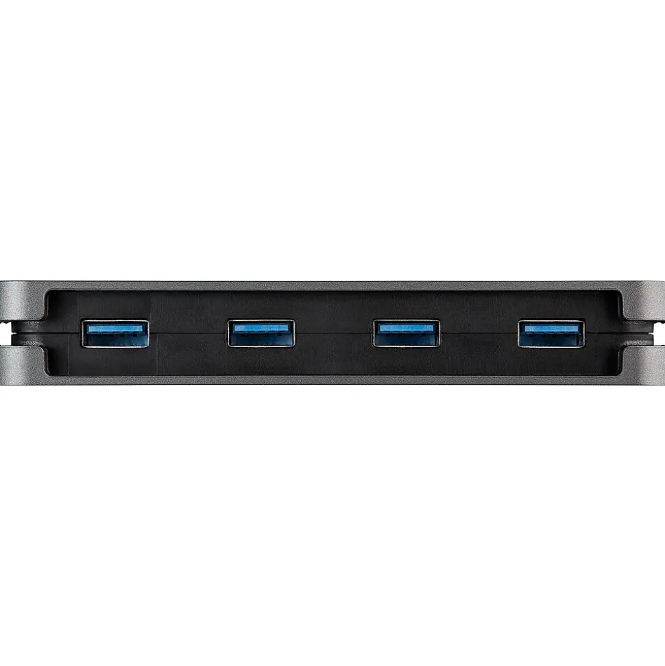 4 Port USB 3.0 Hub, 4x USB-A, 5Gbps Laptop/Desktop USB Type-A Hub, USB Bus Powered, 28cm Long Cable with Cable Management