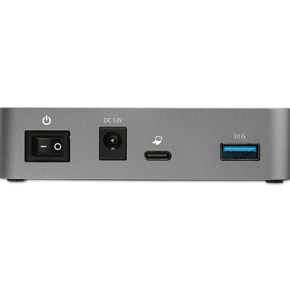 4 Port USB C Hub with Power Adapter, USB 3.1/3.2 Gen 2 (10Gbps), 4x USB Type A, Self Powered, Fast Charge Port, Mountable