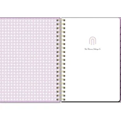 2024-2025 Southworth Plum Geo 7" x 9.25" Academic Year Weekly & Monthly Planner, Hardsided Cover, Purple/White (91489)