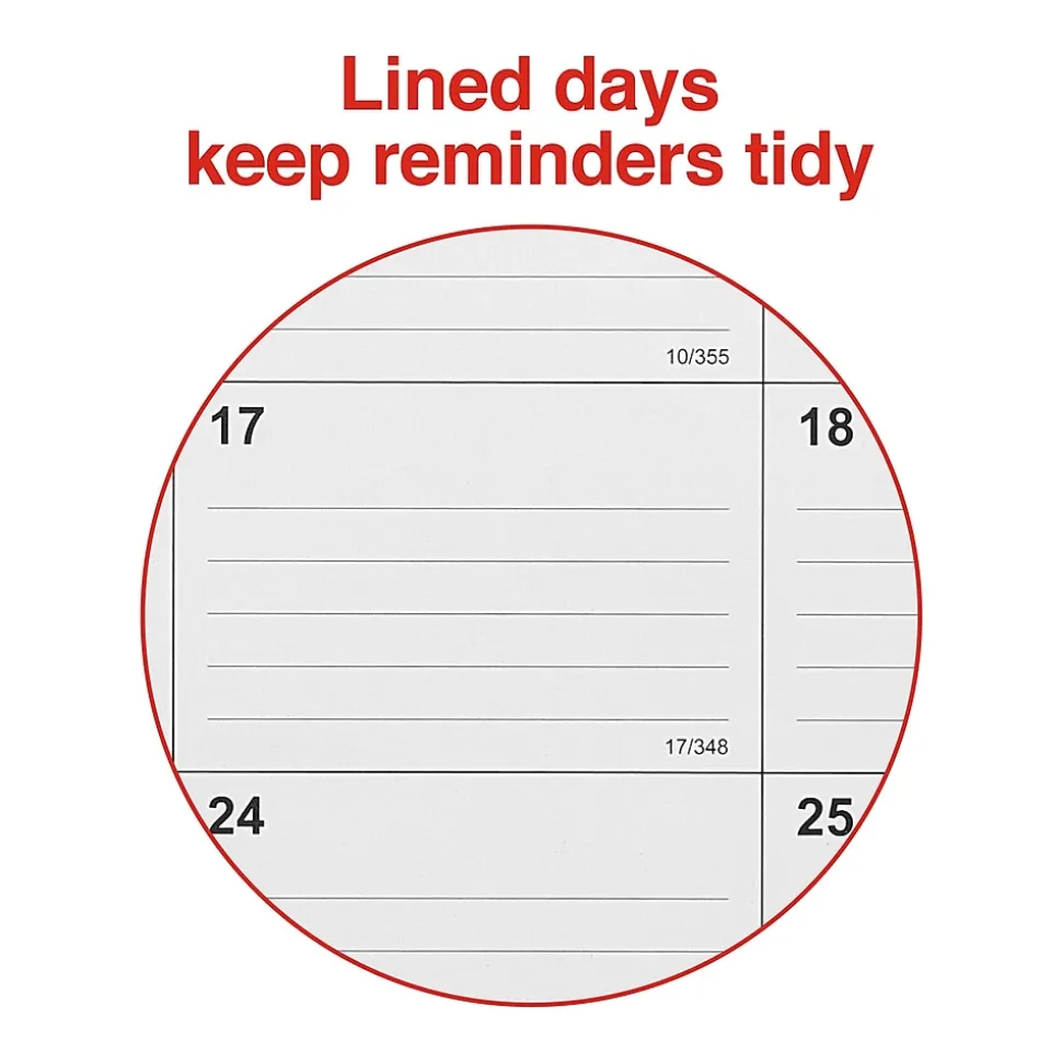 2025 Staples 22" x 17" Desk Pad Calendar, Navy (ST59700-25)