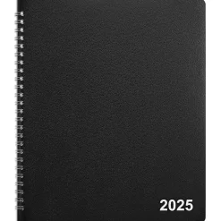 2025 Staples 7" x 9" Monthly Planner, Black (ST52183-25)