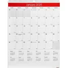 2025 Staples 22" x 29" Wall Calendar, White/Red (ST53914-25)