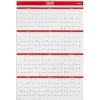 2025 Staples 24" x 36" Wall Calendar, Red/Black/White (ST53999-25)