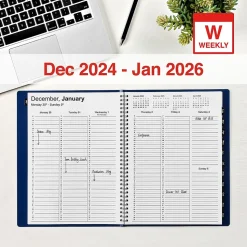 2025 Staples 8" x 11" Weekly & Monthly Appointment Book, Navy (TR58470-25)
