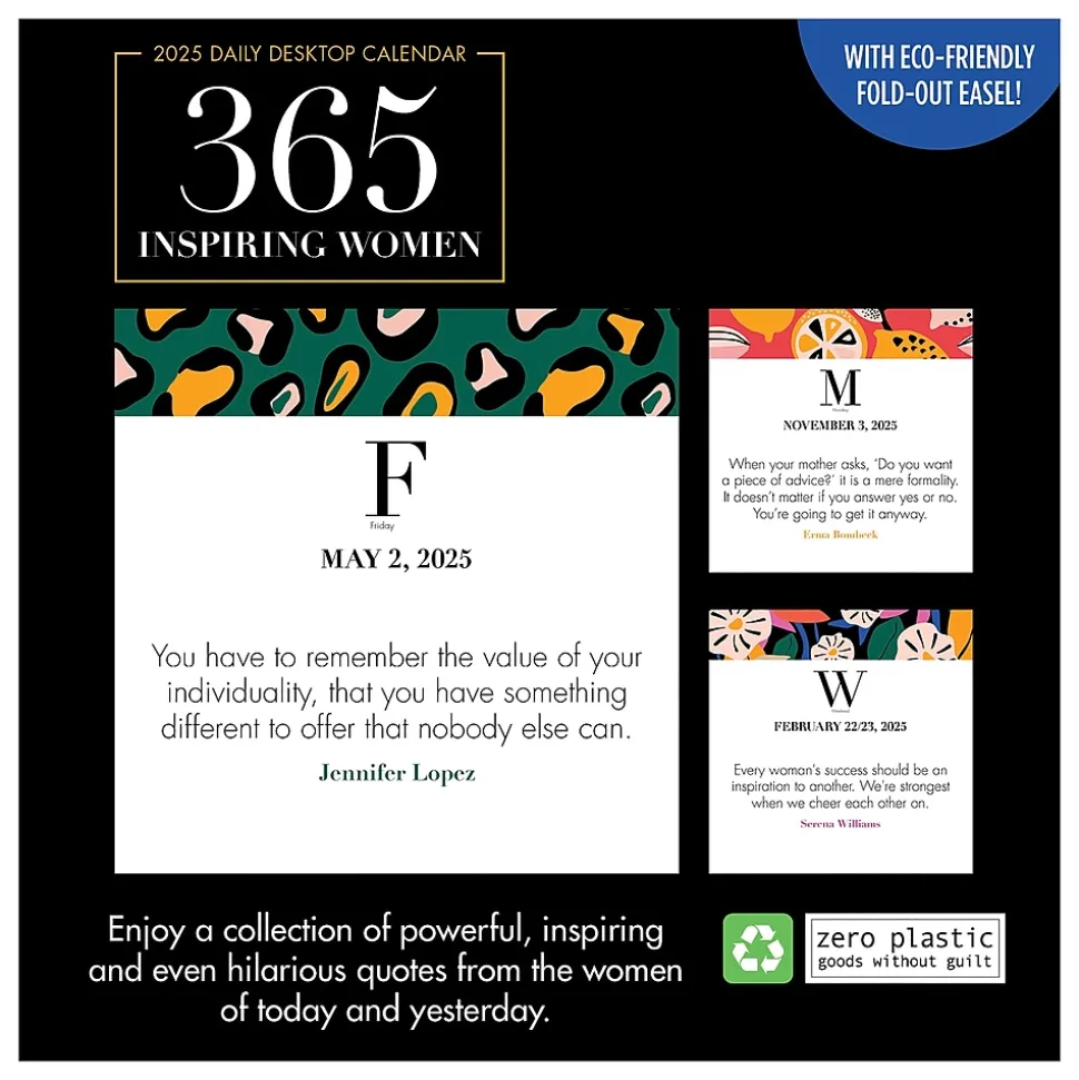 2025 TF Publishing 5.25" x 5.25" 365 Inspiring Women Daily Desktop Calendar (25-3060X)