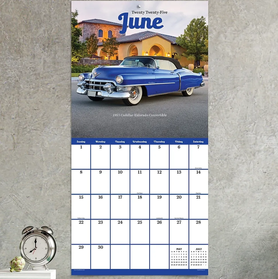 2025 TF Publishing 12" x 12" Classic Cars Wall Calendar (25-1004)