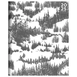 2025 TF Publishing 6.5" x 8" Monthly Planner, Paperboard Cover, Grey Forest (25-4212)